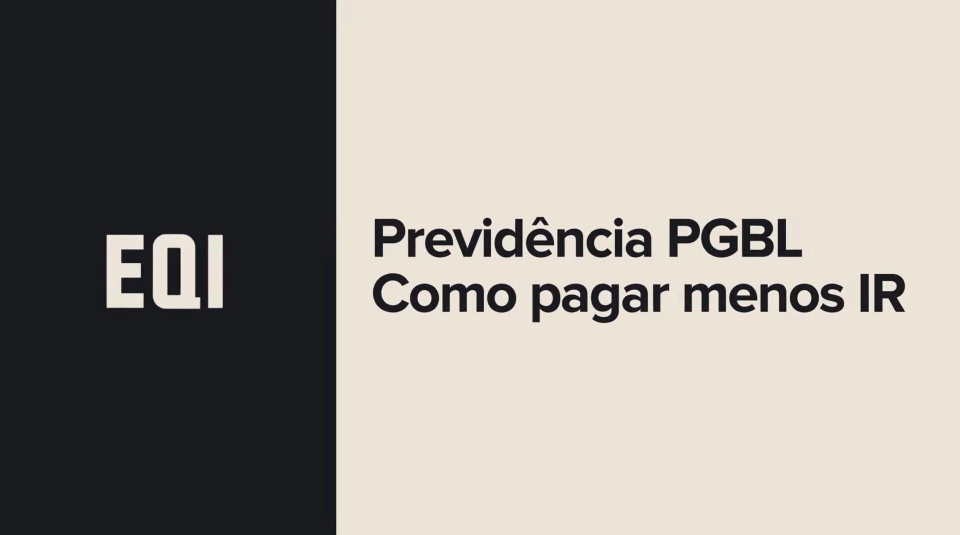 previdência PGBL IR