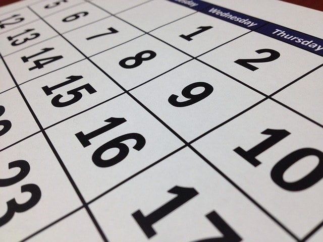 resumo da semana: foto de calendário