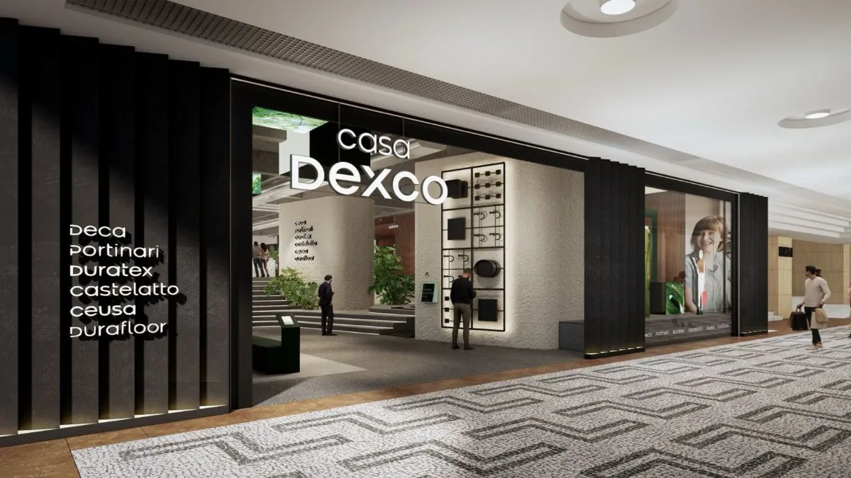 Fachada de uma loja da Dexco.