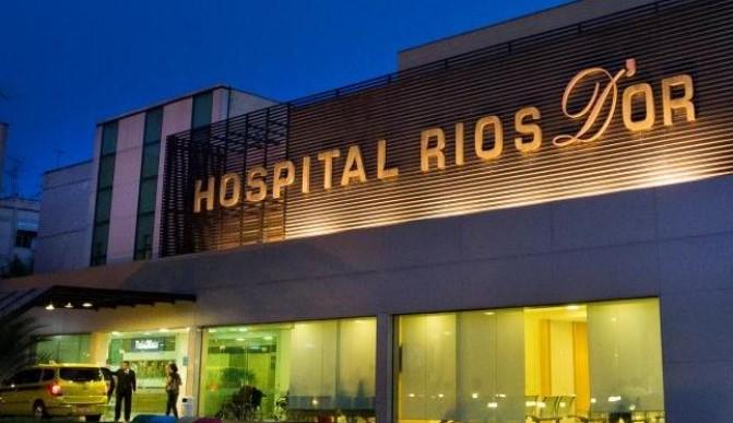 Fachada de um hospital da Rede D´Or