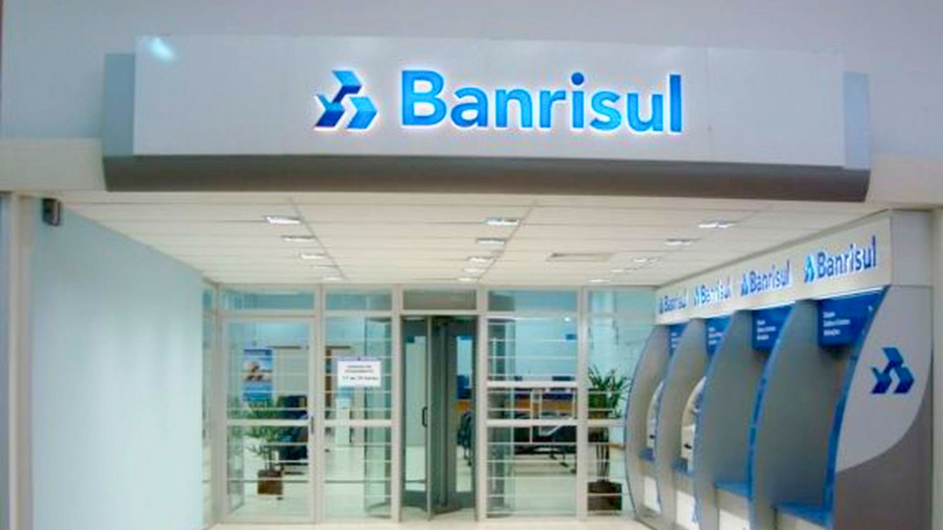 Fachada da agência do Banrisul