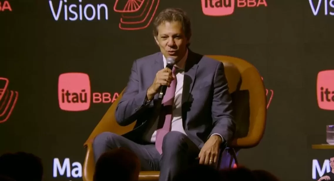 Fernando Haddad em evento do Itaú BBA
