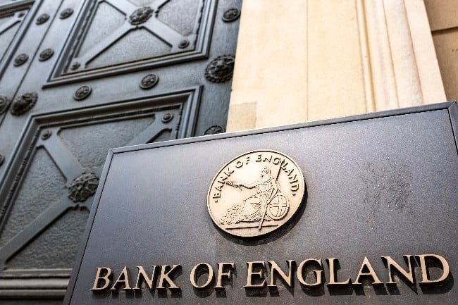 Banco da Inglaterra: fachada da instituição que alertou para uma bolha da IA