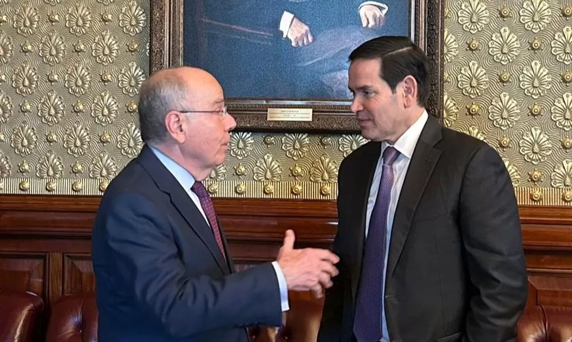 Brasil e EUA: foto da reunião entre Vieira e Rubio