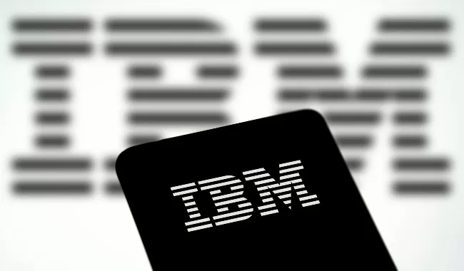 Lucro líquido da IBM: logo da companhia