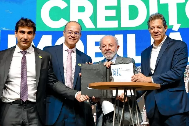 Lula e Haddad no lançamento do novo crédito imobiliário