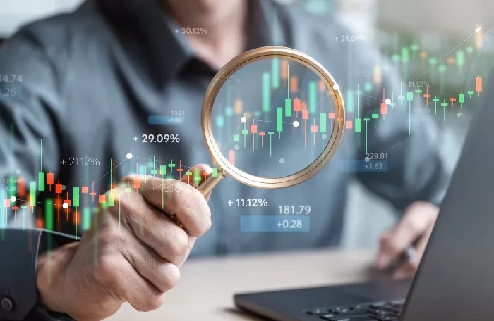 Imagem de lupa buscando a carteira vivendo de renda