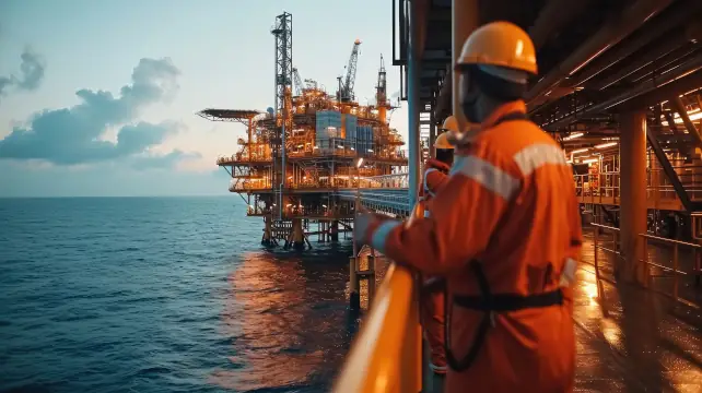 Plataforma de petróleo como usada pela Brava Energia