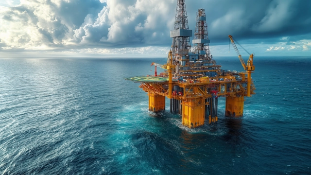 Plataforma de petróleo offshore no mesmo estilo que é usada no Campo Papa-Terra