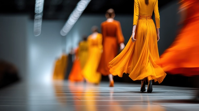 Desfile em empresa do setor de moda