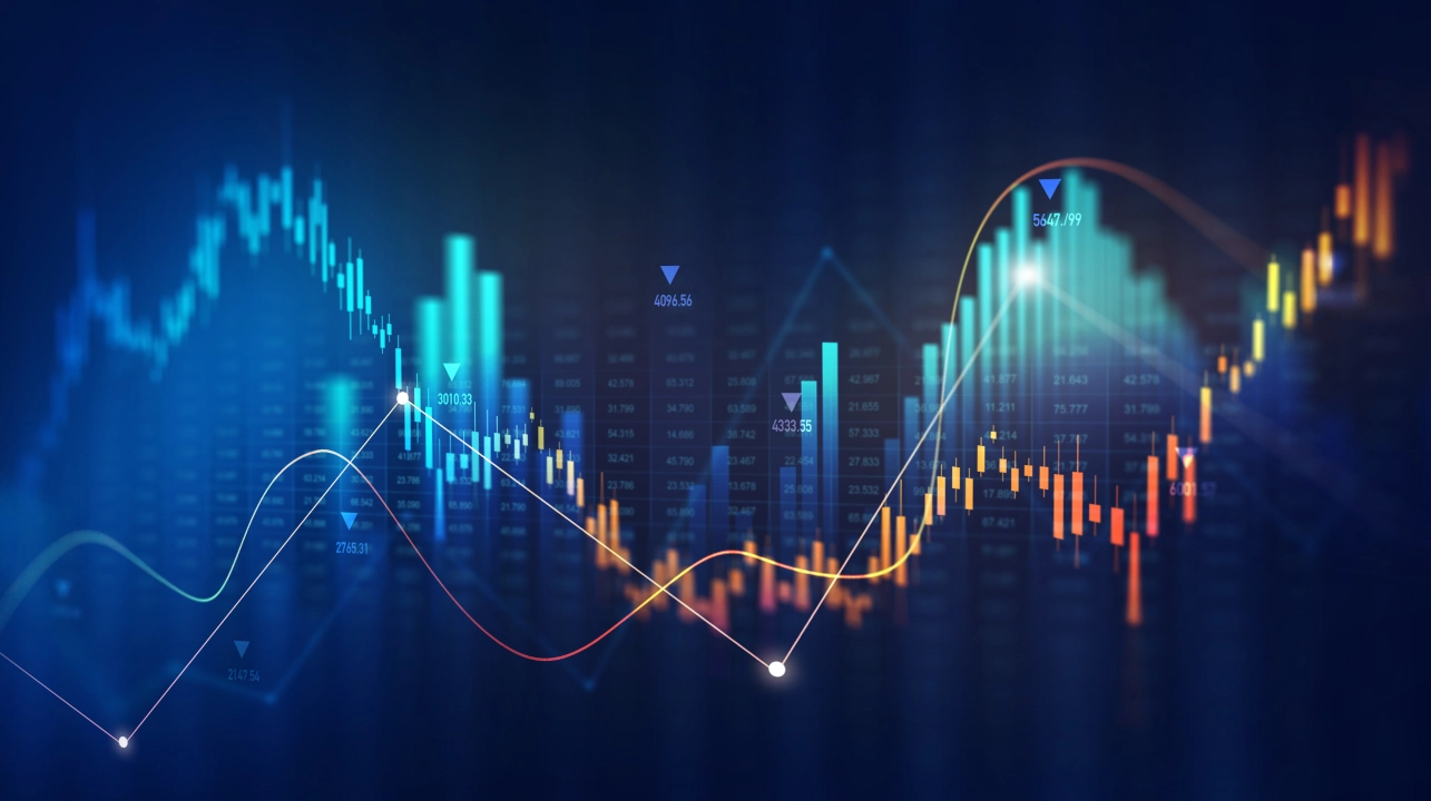 Imagem de gráfico para mercado de capitais