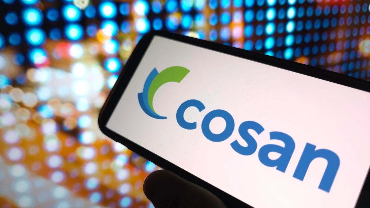 Logo da Cosan em tela de celular