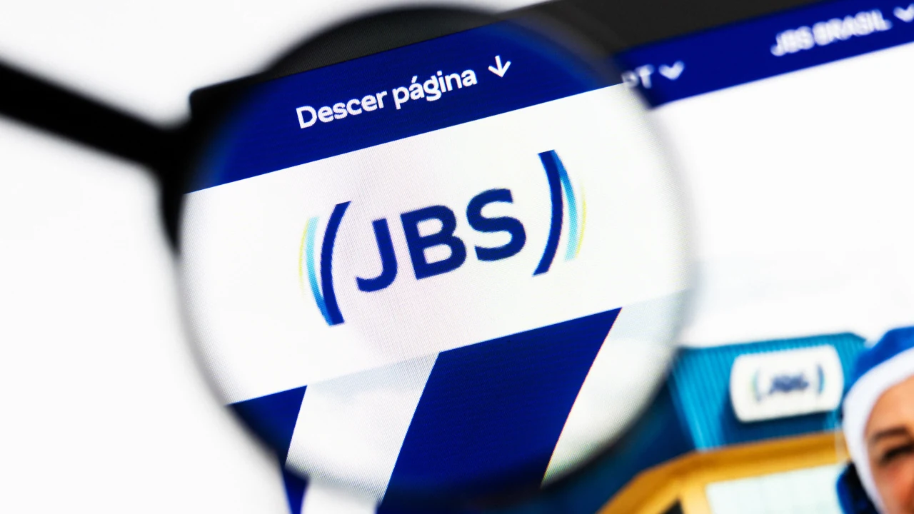 JBS logo em destque no site