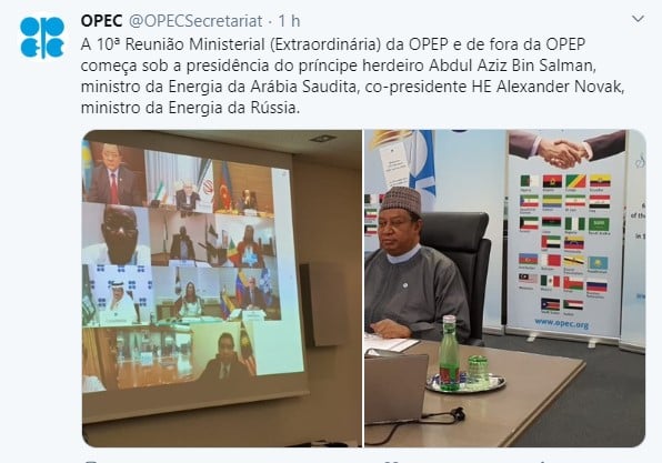 Rússia rejeita reunião emergencial da Opep+