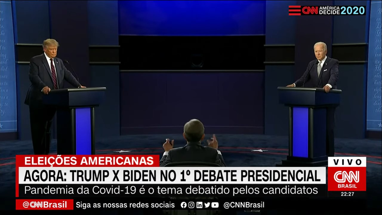 Trump e Biden trocam insultos e acusações no primeiro debate