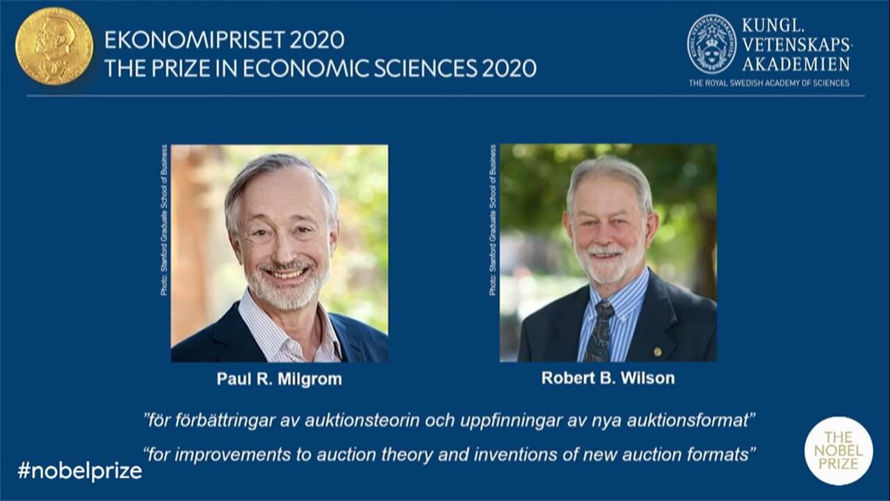 Paul Milgrom e Robert Wilson ganham Nobel de Economia de 2020