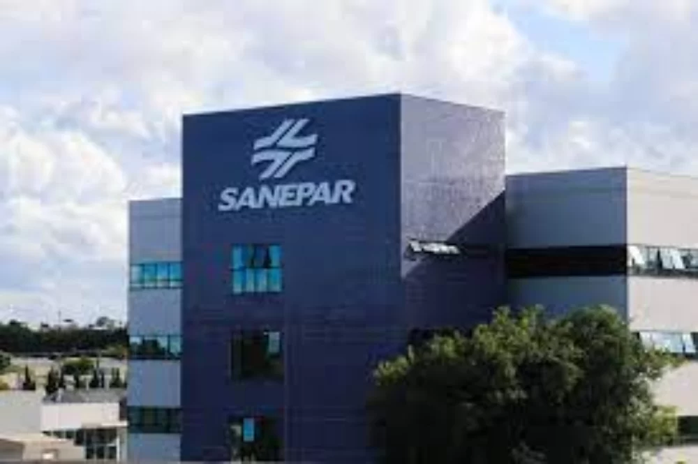 Imagem mostra a sede da Sanepar.