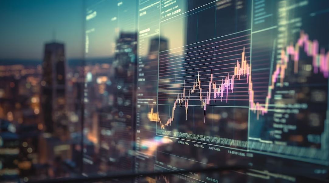 as 10 maiores empresas do mundo: ilustração de gráfico com prédios ao fundo