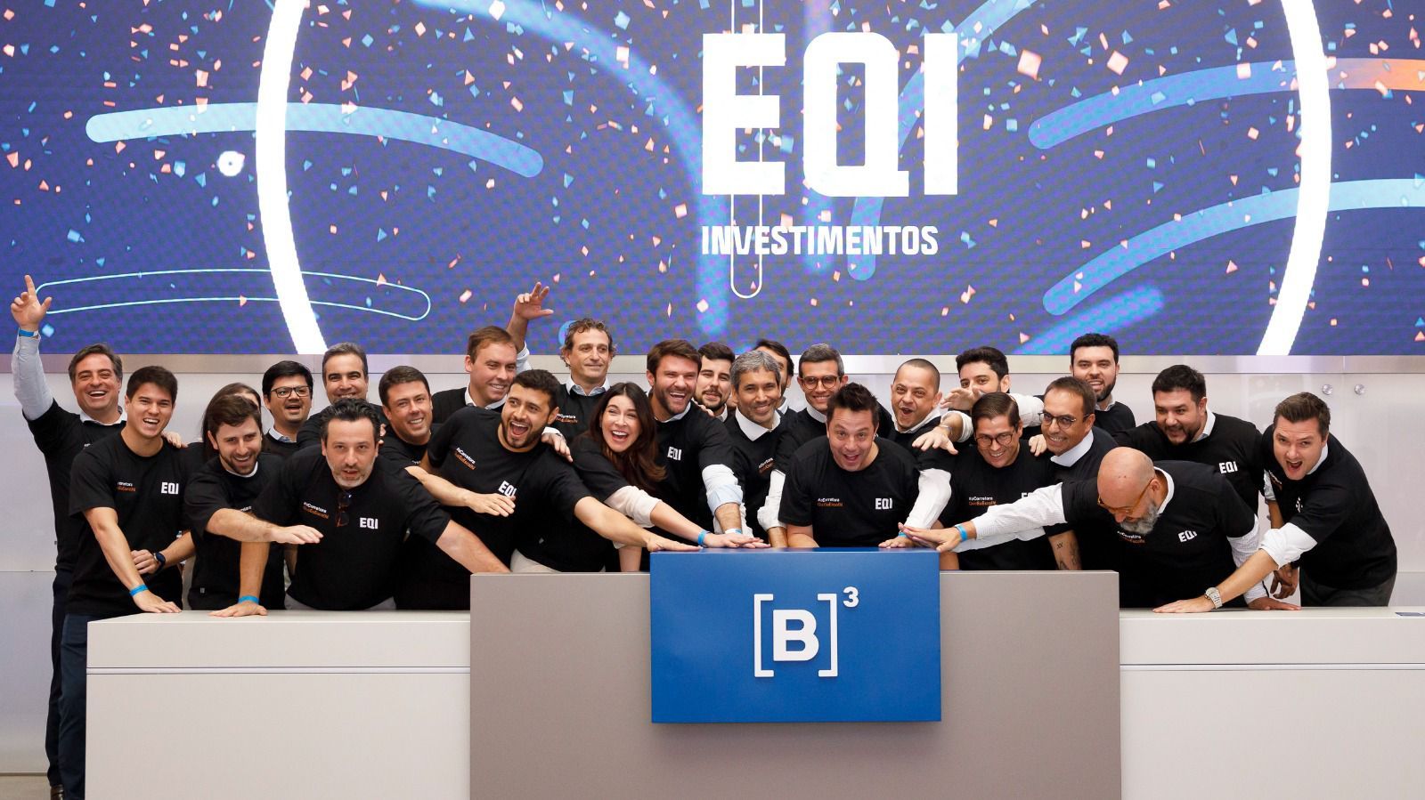Agora corretora, EQI participa de toque de campainha na B3