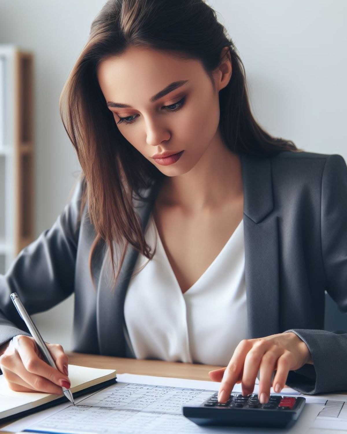 Mulher fazendo cálculos - Temporada de balanços