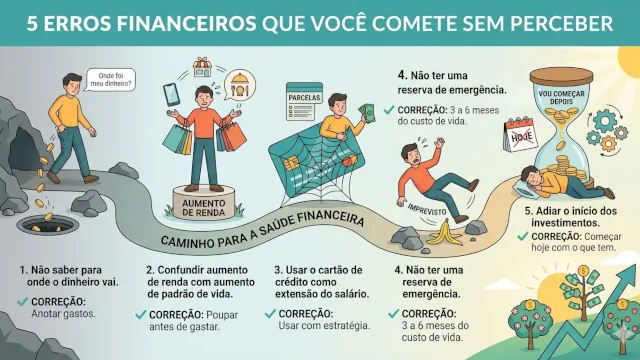 5 erros financeiros que você comete sem perceber