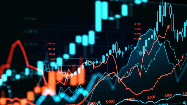 Gráfico financeiro retratando as bolsas de valores