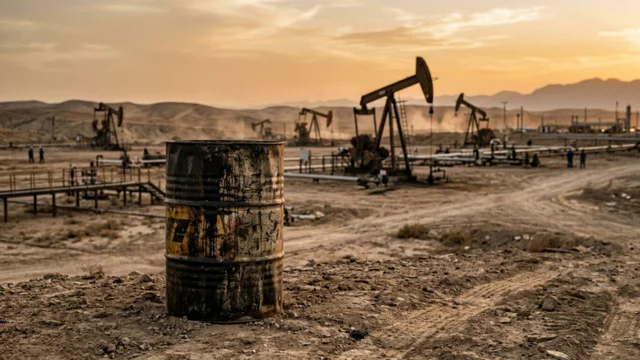 Vista de um palanque de telejornal com um apresentador em traje formal e telas de fundo exibindo "FED MEETING" e gráficos financeiros, ilustrando a análise do bofa fomc.