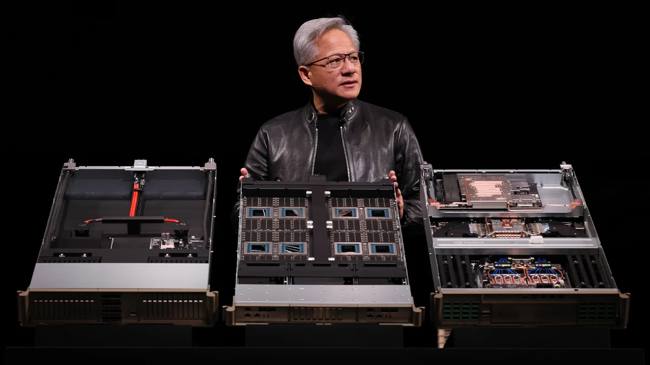 Jensen Huang, CEO da Nvidia em evento da empresa