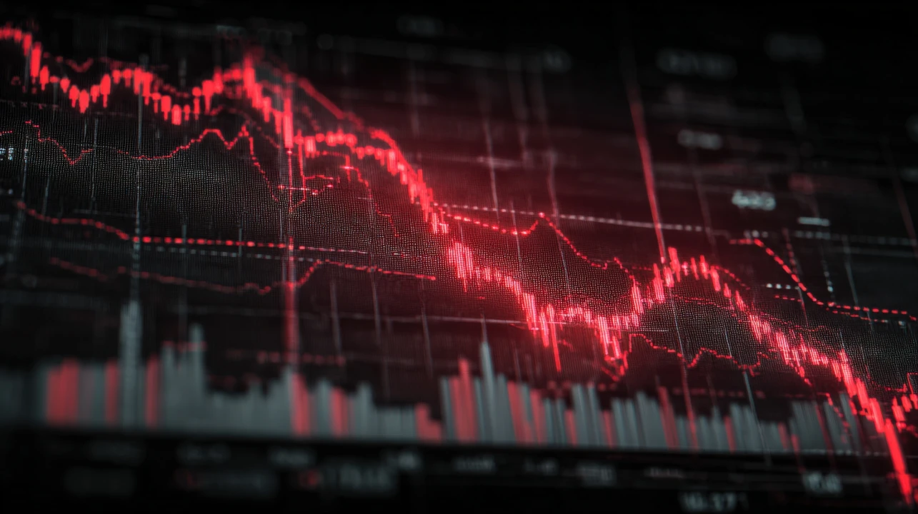 Foto que mostra queda forte do Ibovespa hoje