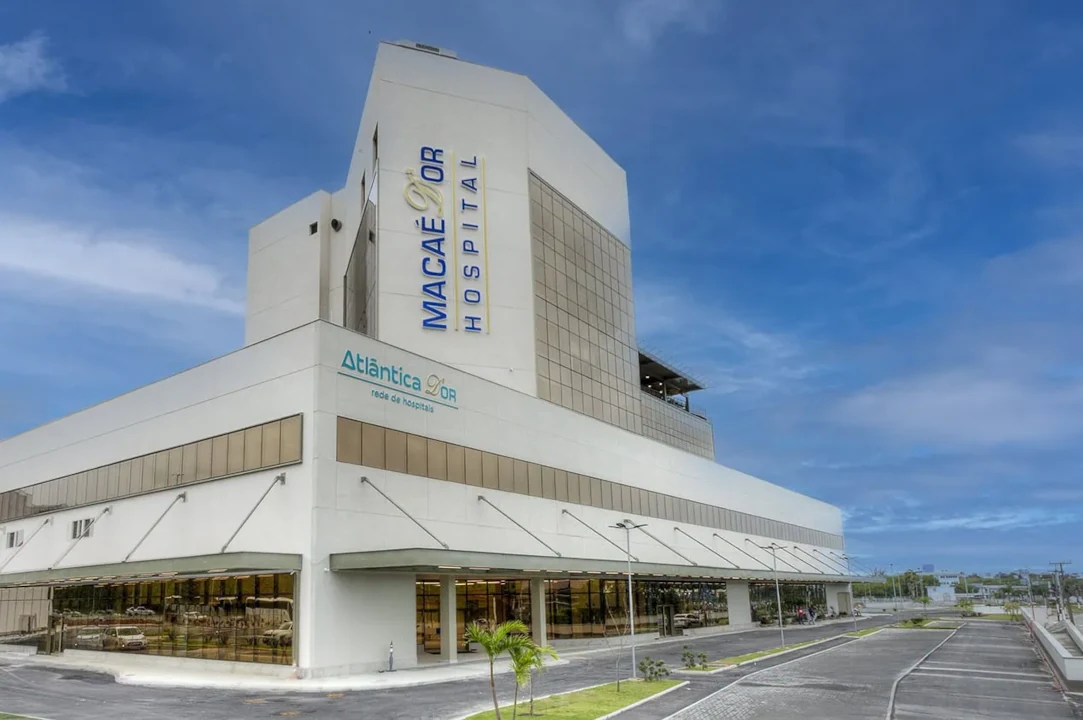 Fachada do Atlântica Macaé, hospital da Rede D´Or