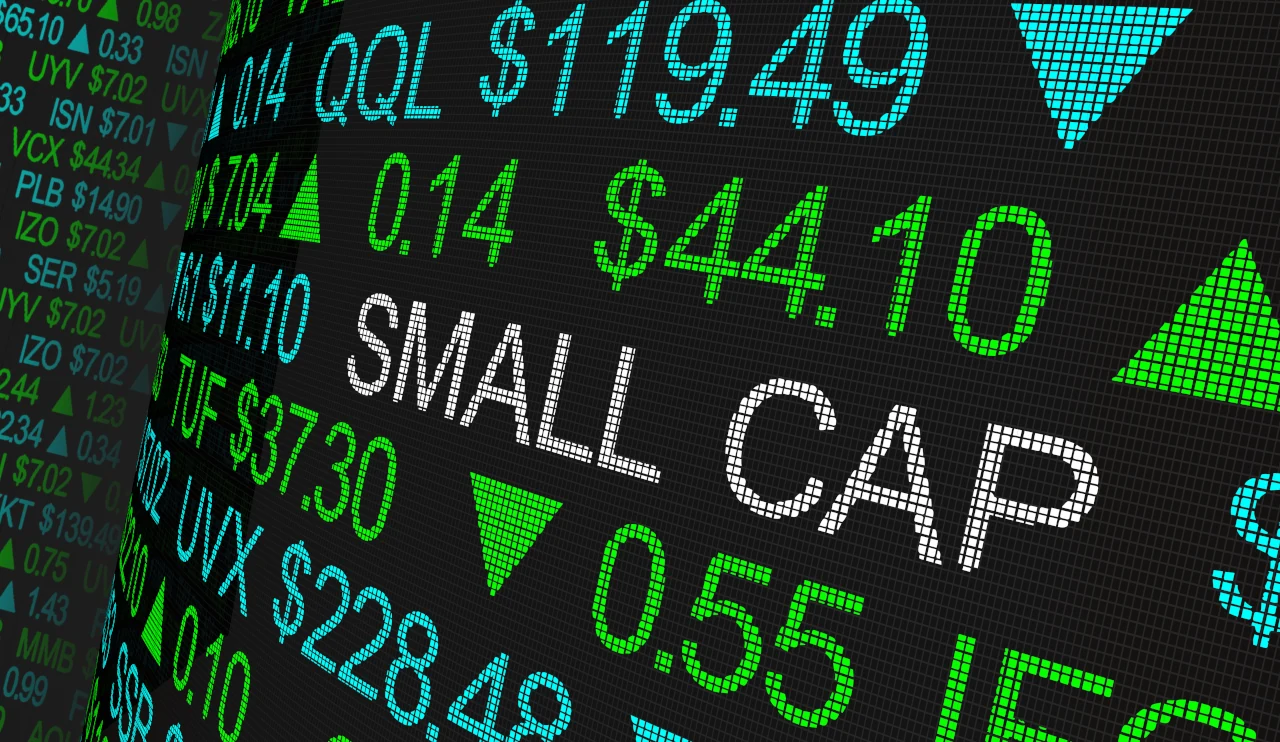 Gráfico financeiro para small caps