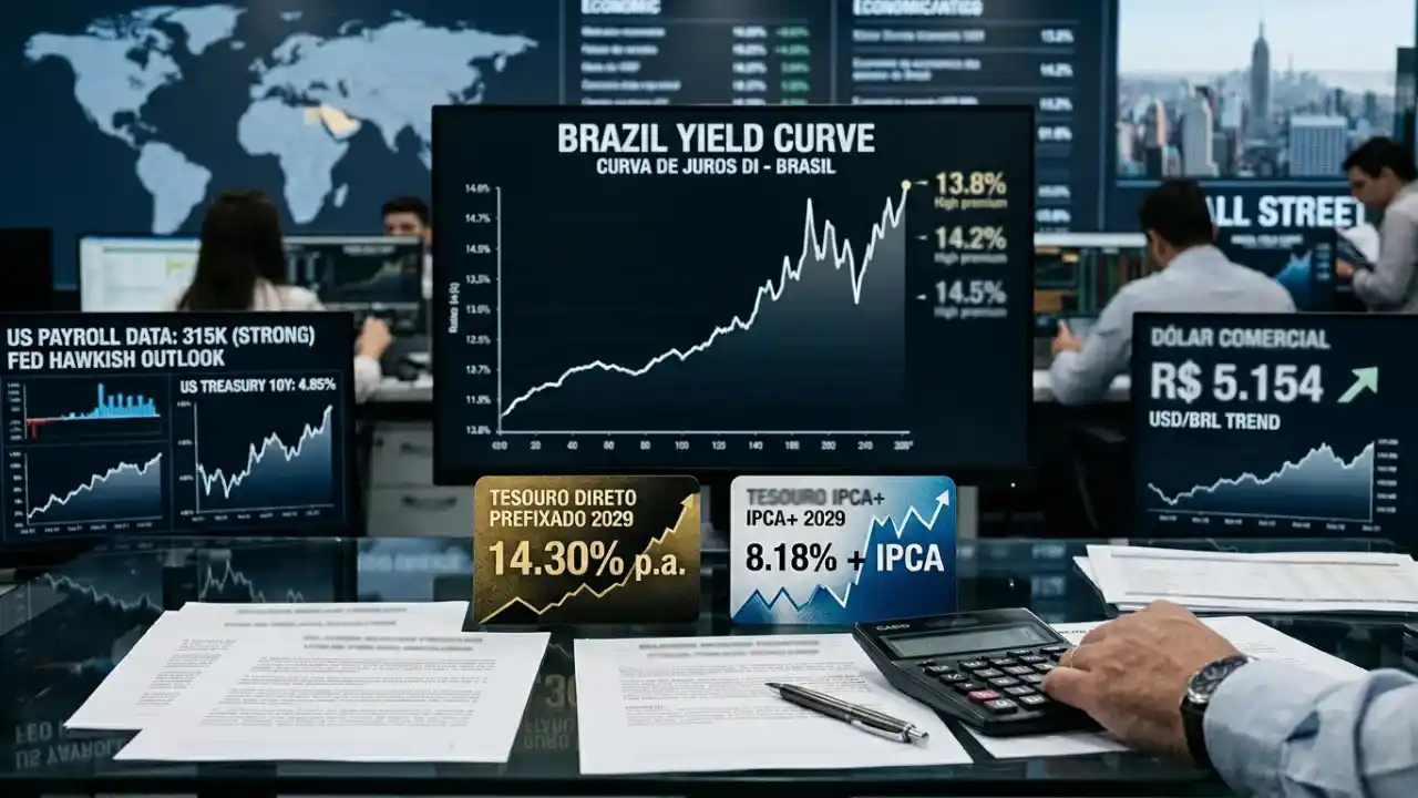 Tesouro Direto hoje: Prefixado 2029 sobe a 14,56% após payroll forte nos EUA