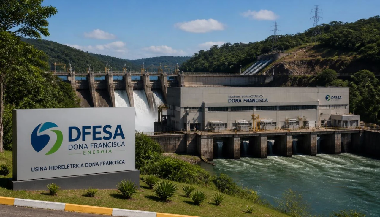 Representação da usina Dona Francisca, da Gerdau