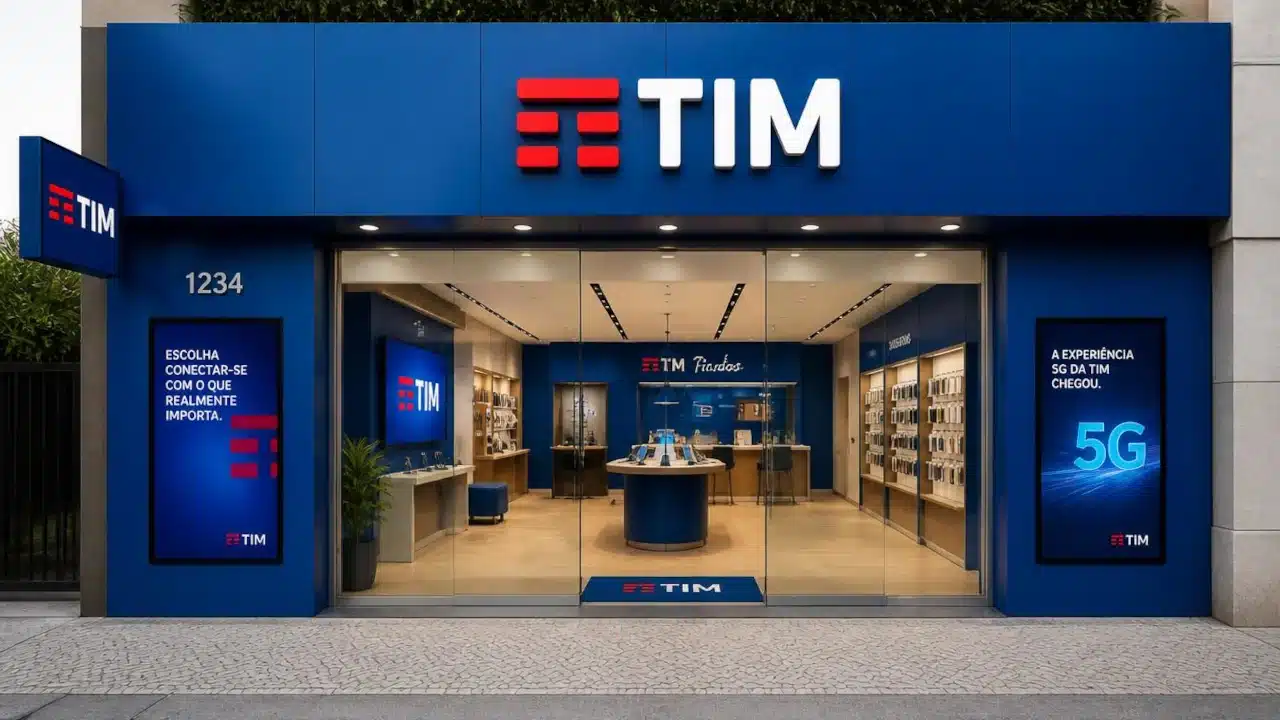 Fachada de loja da Tim