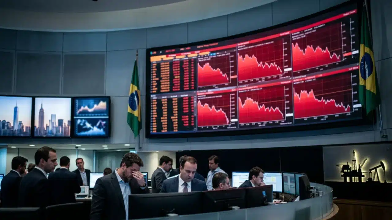 Ibovespa hoje fecha em queda de 1,52% com bancos e NY