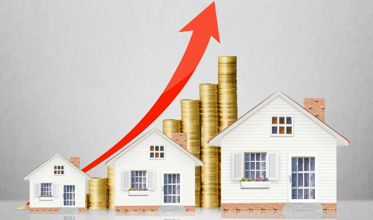 Gráfico financeiro para imóveis ou FIIs