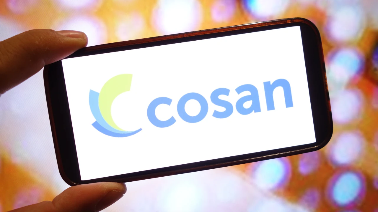 Logo da Cosan em tela de celular