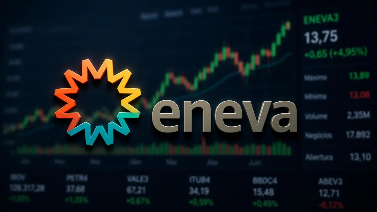 Gráfico em IA com logo da Eneva