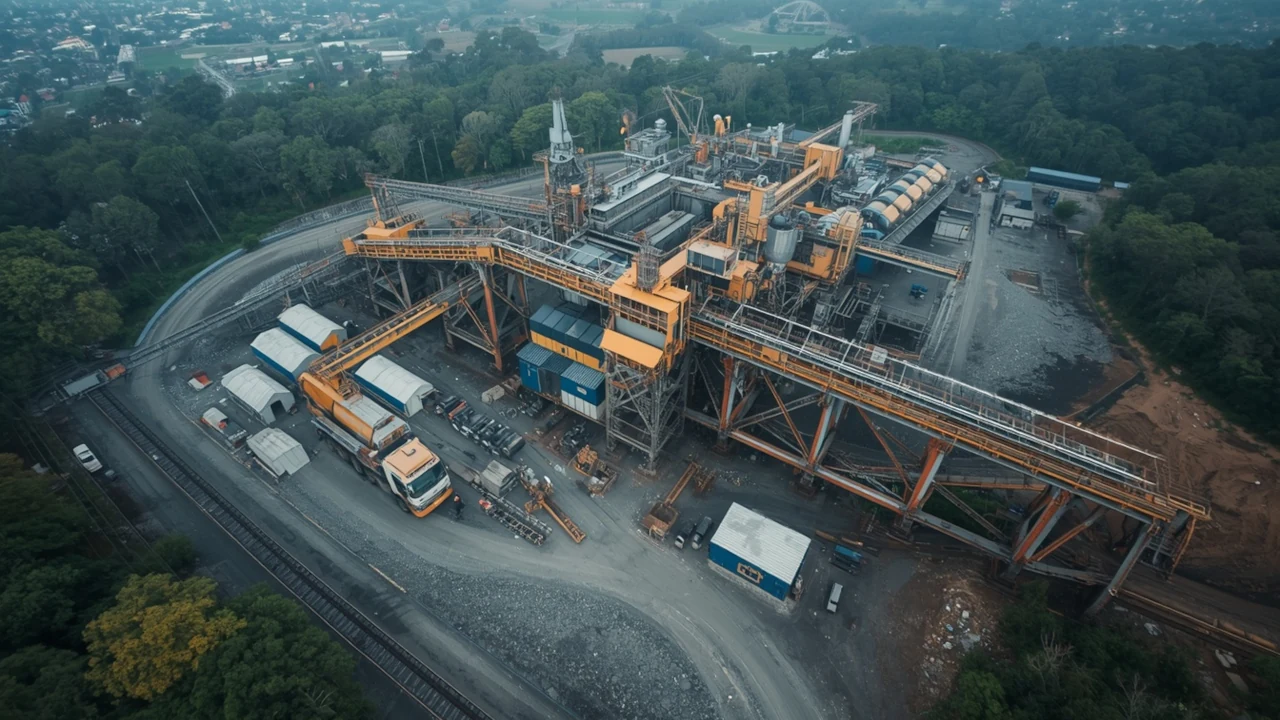 Foto de operação de minério de ferro