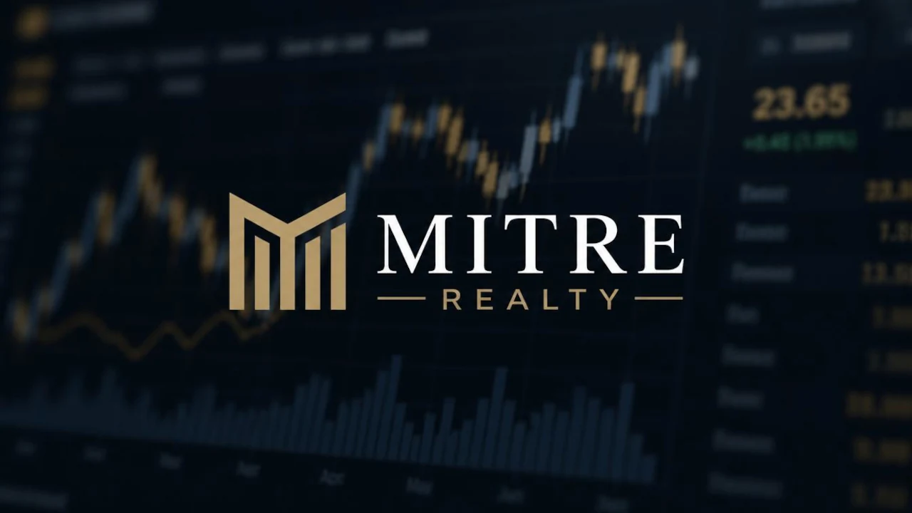 Logo da Mitre em gráfico financeiro criado por IA