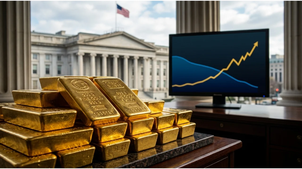 Ouro hoje dispara mais de 3% e supera US$ 4,5 mil com recompra de Treasuries nos EUA