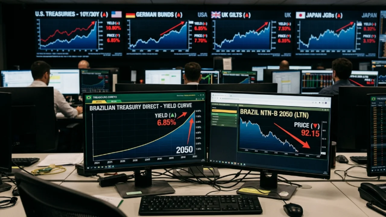 Tesouro Direto hoje: IPCA+ 2050 sobe a 7,34% em meio à venda global de títulos