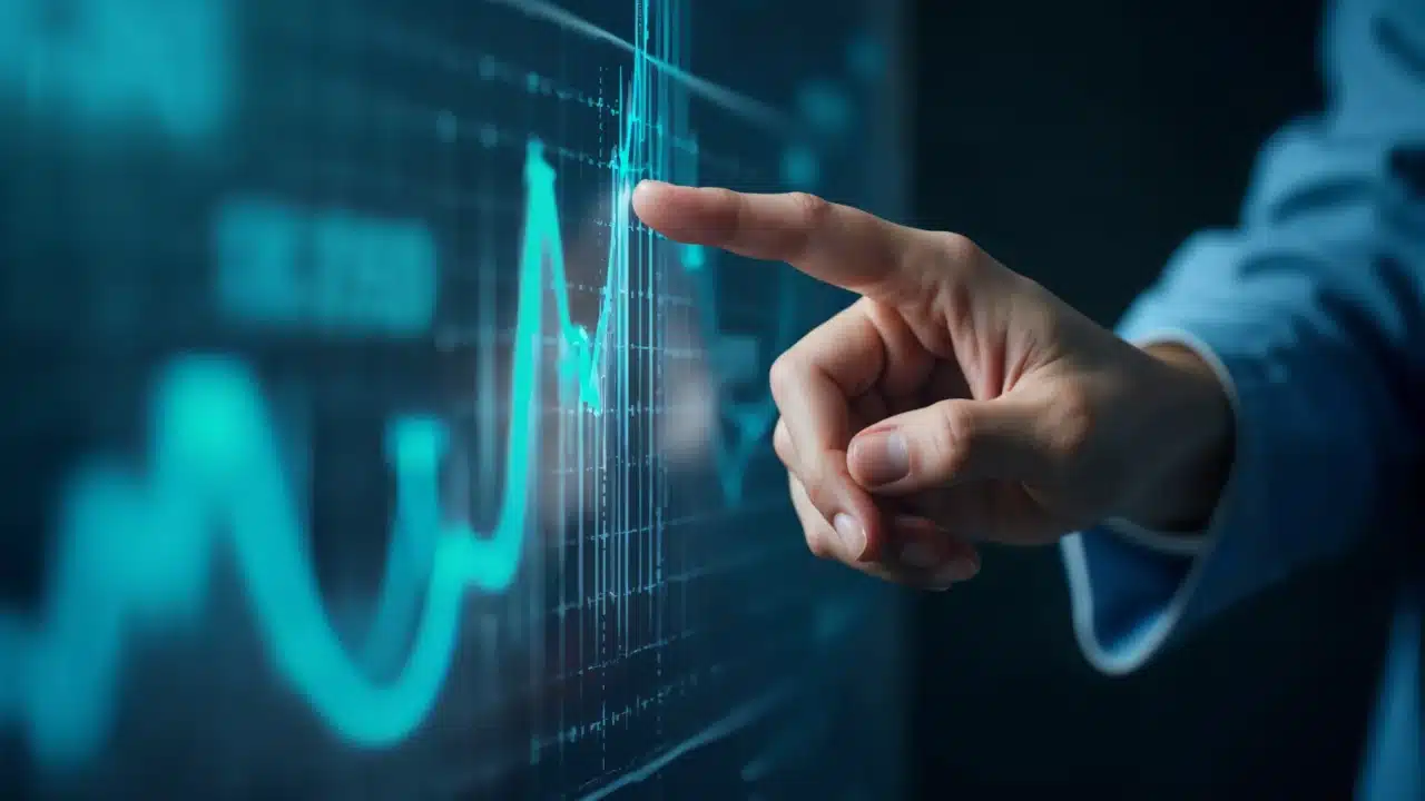 Gráfico financeiro para ilustrar onde investir no último trimestre do ano