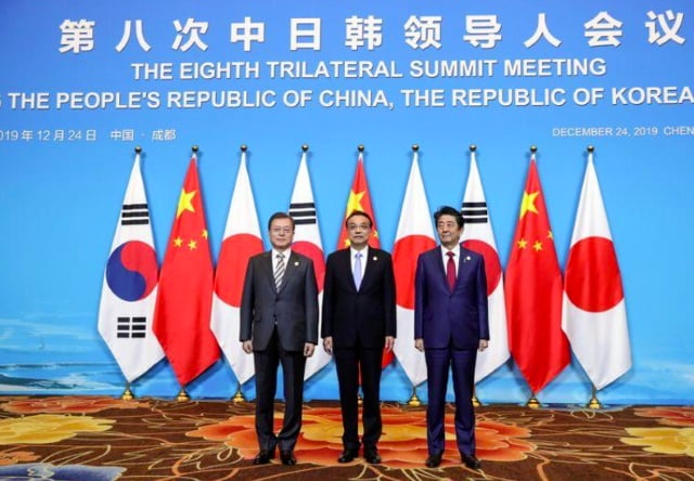 Japão, China e Coreia do Sul trabalham juntos para promover diálogo entre EUA e Coreia do Norte