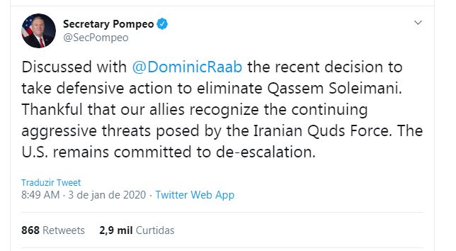 Mike Pompeo faz ataque velado a China em discurso para empresários da Etiópia