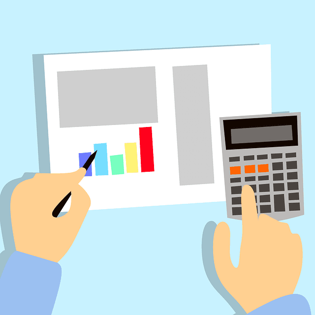 EQI Banking: ilustração de pessoa fazendo conta e analisando gráfico