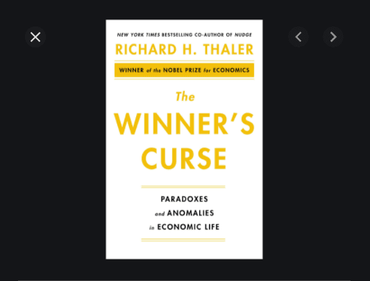 Livro Wnnner's Curse, sobre economia comportamental e a maldição do vencedor