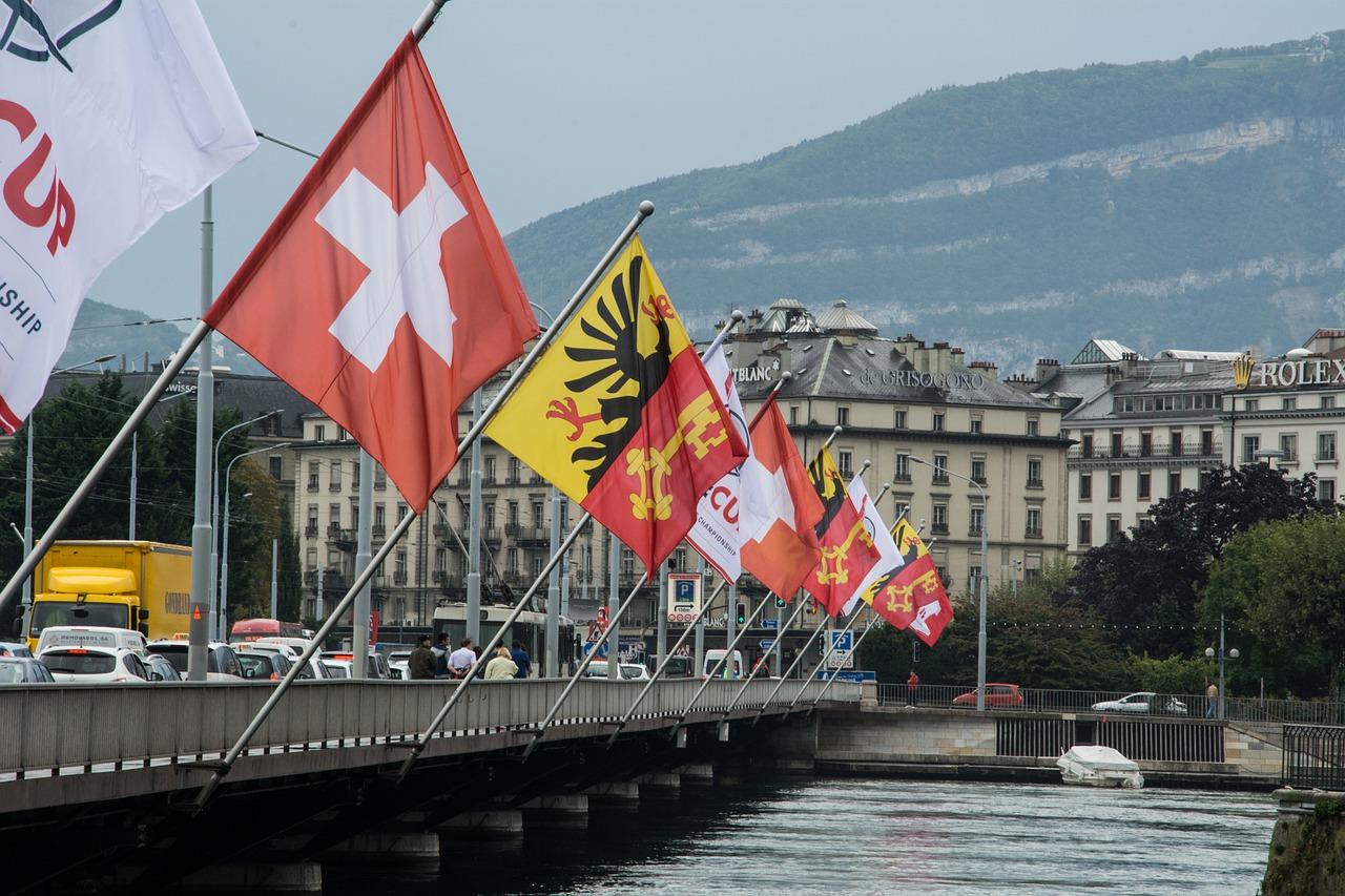 Imagem mostra a cidade de Genebra.