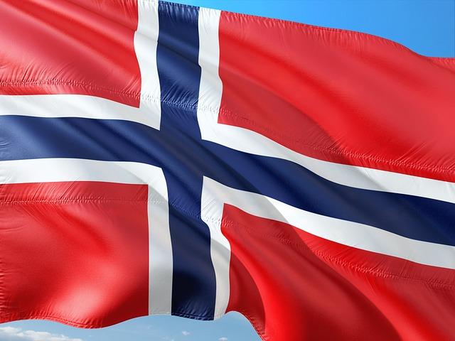 foto da bandeira da Noruega