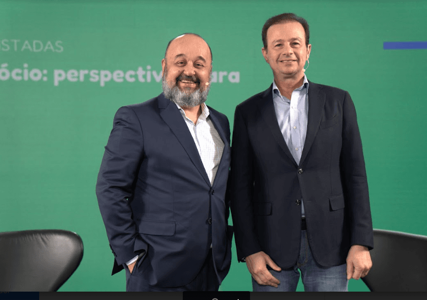Luis Moran e Luiz Osório Dumocenl em painel sobre agronegócio na Money Week